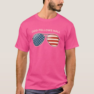 Odd Fellows Hall, TN Vintage US Flag-Sonnenbrille T-Shirt