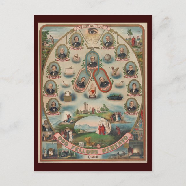 Odd Fellows Postkarte (Vorderseite)