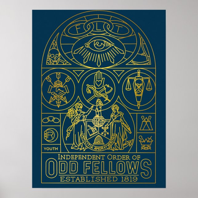 Odd Fellows SGL Mural Monoline Poster (Vorne)
