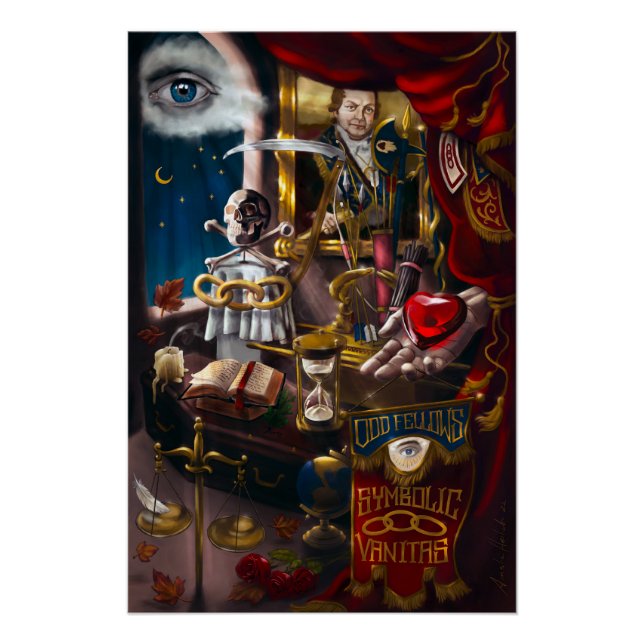 Odd Fellows Symbolic Vanitas Poster (Vorderseite)
