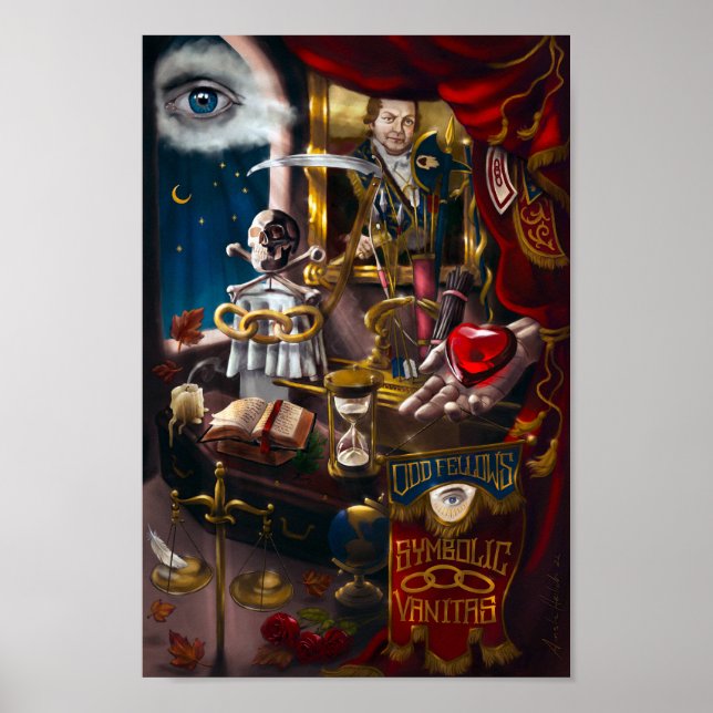 Odd Fellows Symbolic Vanitas Poster (Vorne)