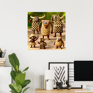 Odd Friends - Forest Schachbrett & Dots Clan Poste Poster