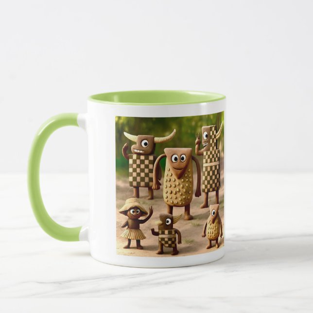 Odd Friends - Forest Schachbrett & Dots Clan Poste Tasse (Links)