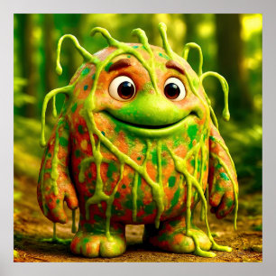 Odd Friends - Gooey Green Monster Poster