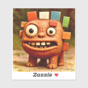 Odd Friends - Rainbow Block Monster Poster Aufkleber