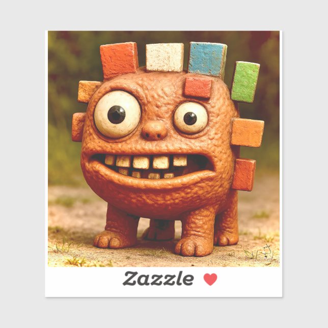 Odd Friends - Rainbow Block Monster Poster Aufkleber (Blatt)