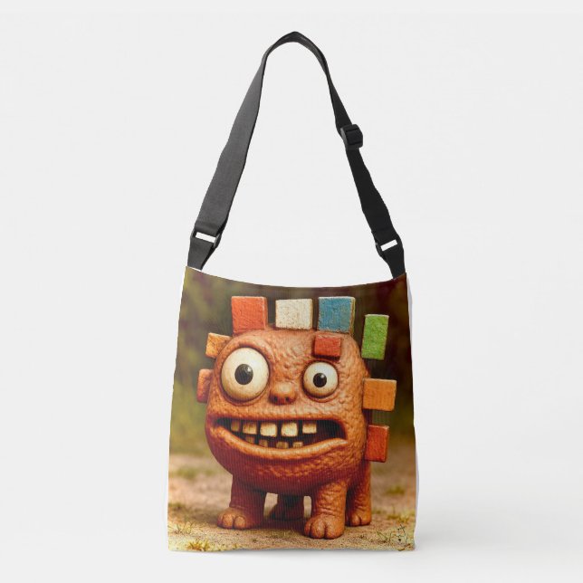 Odd Friends - Rainbow Block Monster Poster Tragetaschen Mit Langen Trägern (Vorderseite)