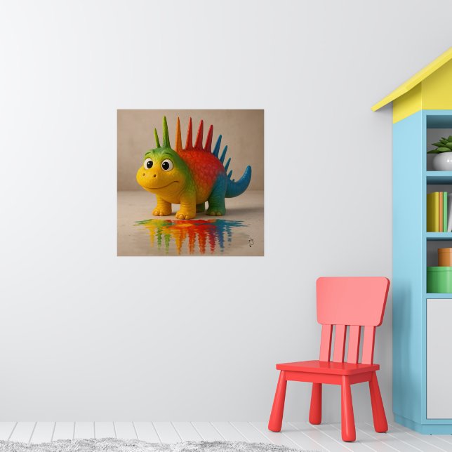 Odd Friends - Rainbow Dino Poster (Kinderzimmer 1)