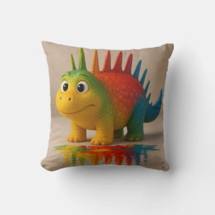 Odd Friends - Rainbow Dino Poster Kissen