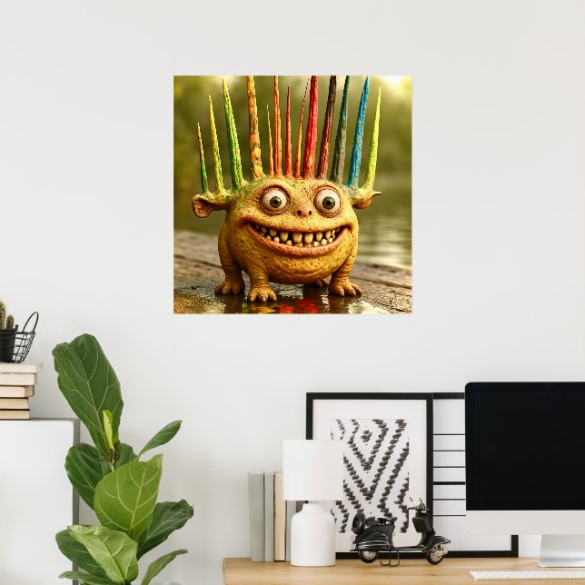 Odd Friends - Rainbow Spikes Monster Poster (Heimbüro)