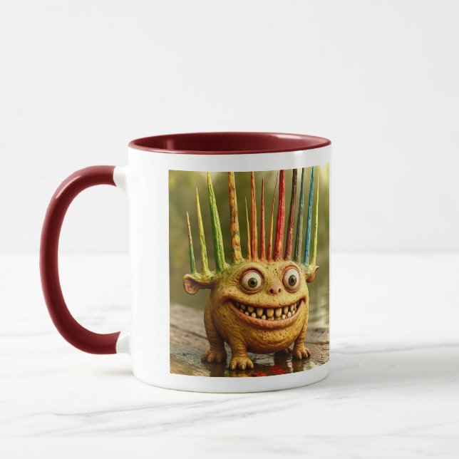 Odd Friends - Rainbow Spikes Monster Poster Tasse (Links)