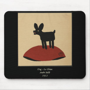 Odd Funny Looking Dog - farbenfrohe Buchillustrati Mousepad
