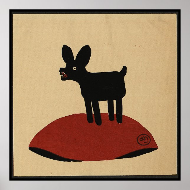 Odd Funny Looking Dog - farbenfrohe Buchillustrati Poster (Vorne)