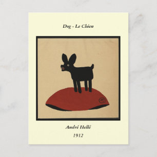 Odd Funny Looking Dog - farbenfrohe Buchillustrati Postkarte