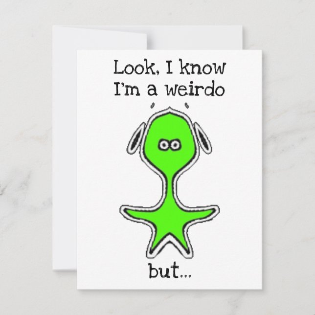 Odd Little Fella (grün) Feiertagskarte (Vorderseite)