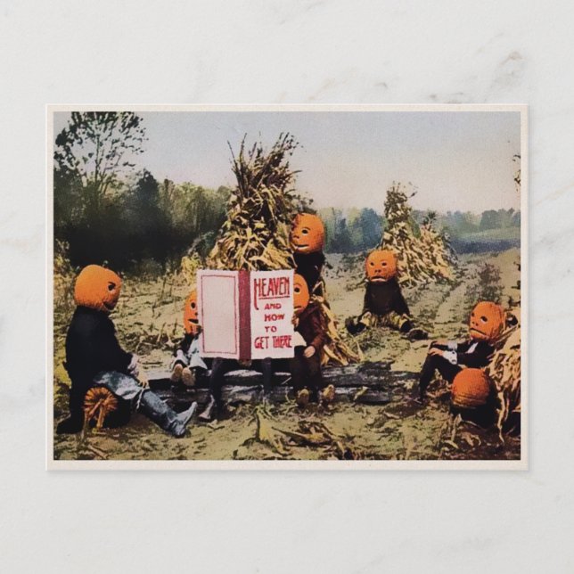 Odd Pumpkin Postcard Postkarte (Vorderseite)