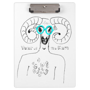 Odd Ram Aries Chinese Astrologie Zodiac Clipboard Klemmbrett