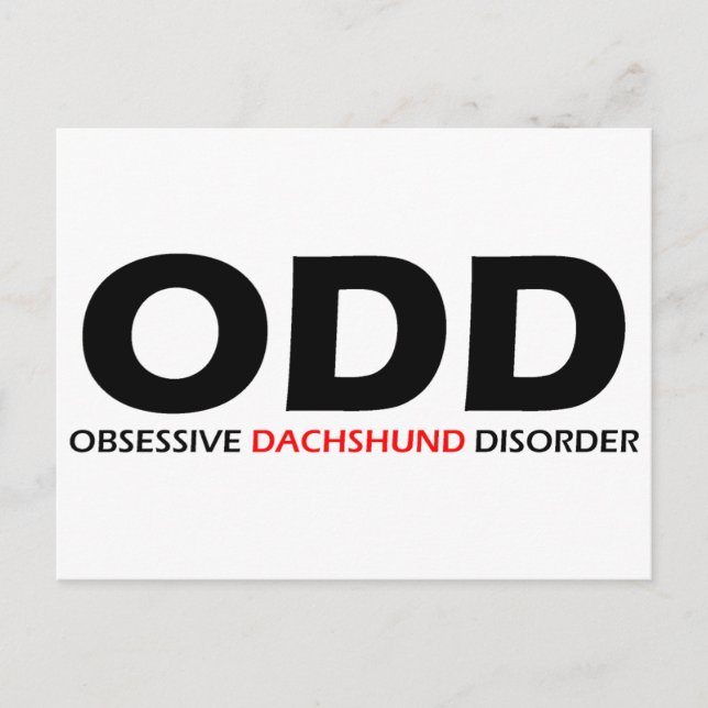 ODD - Zwangsstörung der Dackel Postkarte (Vorderseite)