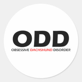 ODD - Zwangsstörung der Dackel Runder Aufkleber