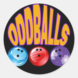 ODDBALLS - BOWLINGS-TEAM-NAME RUNDER AUFKLEBER