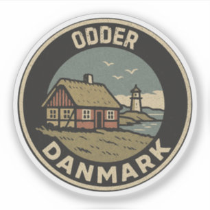 Odder, Dänemark Danmark Aufkleber