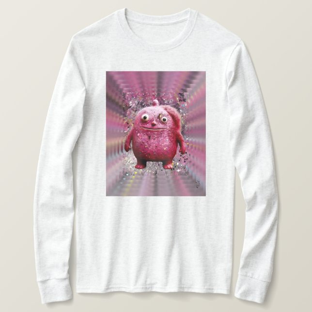 OddFriends - Pink Whimsical Creature Poster T-Shirt (Design vorne)