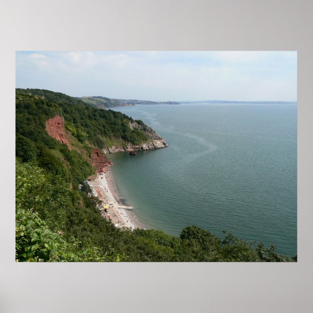 Oddicombe Bay, Torquay, England Poster (Vorne)
