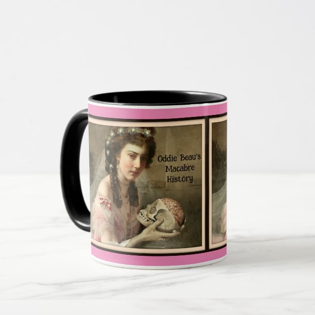 Oddie Beaus Macabre History Tasse (Vorderseite Links)