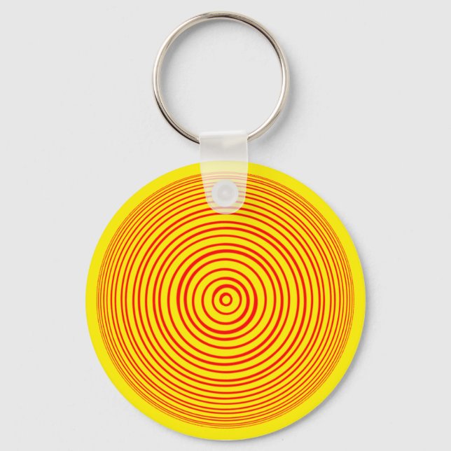 Oddisphere Red Yellow Optical Illusion Schlüsselanhänger (Vorderseite)