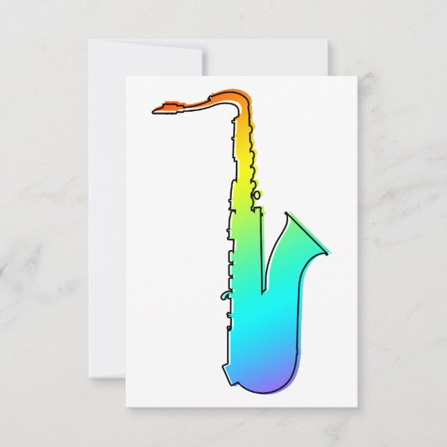 oddRex Saxophon Einladung (Vorderseite)