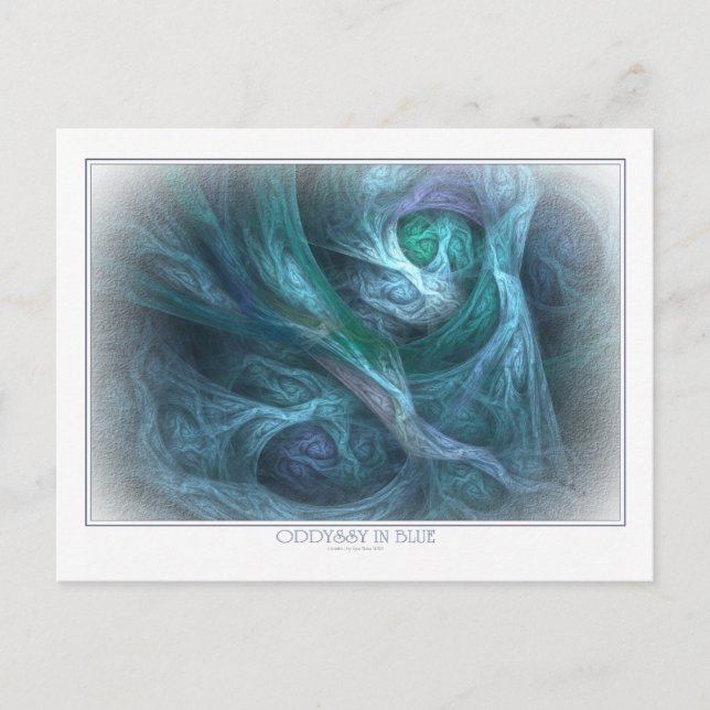 Oddyssee in der blauen Postkarte (Vorderseite)