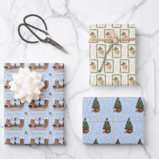 Ode an das Nussknacker-Ballett Blau Geschenkpapier Set