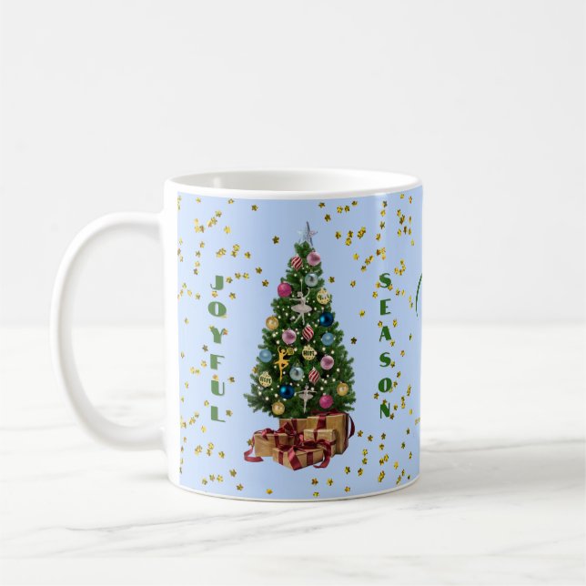 Ode an den Nussknacker-Ballett-Blauen Baum Kaffeetasse (Links)