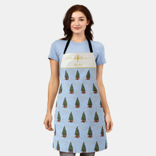 Ode an den Nussknacker Blaue Baum Gold Akzent Schürze