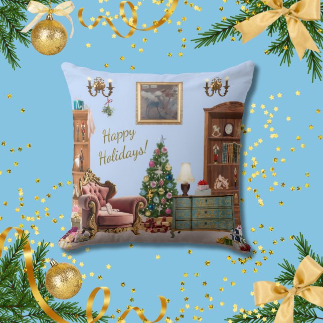 Ode an den Nutcracker Ballet Blue Throw Kissen (Von Creator hochgeladen)