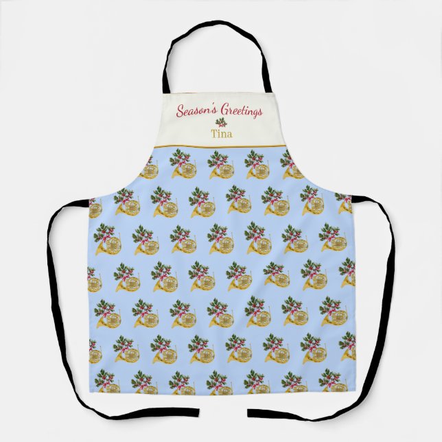 Ode an die französische Horn Blue-Schürze Nutcrack Schürze (Vorderseite)