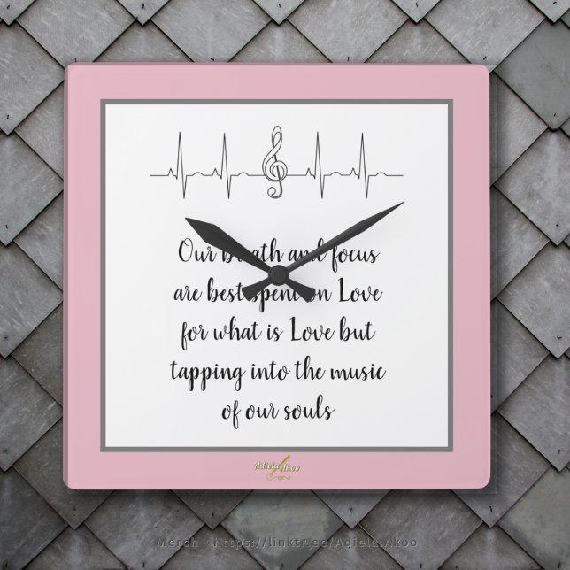 Ode an die Liebe Wall Clock von Poet Adiela Akoo Quadratische Wanduhr (Love Quote Wall Clock by Poet AdielaAkoo. LOVE it? GET it! Browse my store for more gr8t gifts ideas)