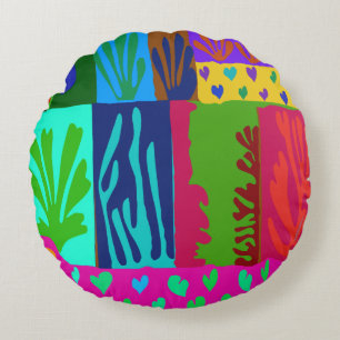 Ode an die Matisse Collage Rundes Kissen