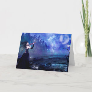 Ode an die Mond-geklappte Grußkarte Karte