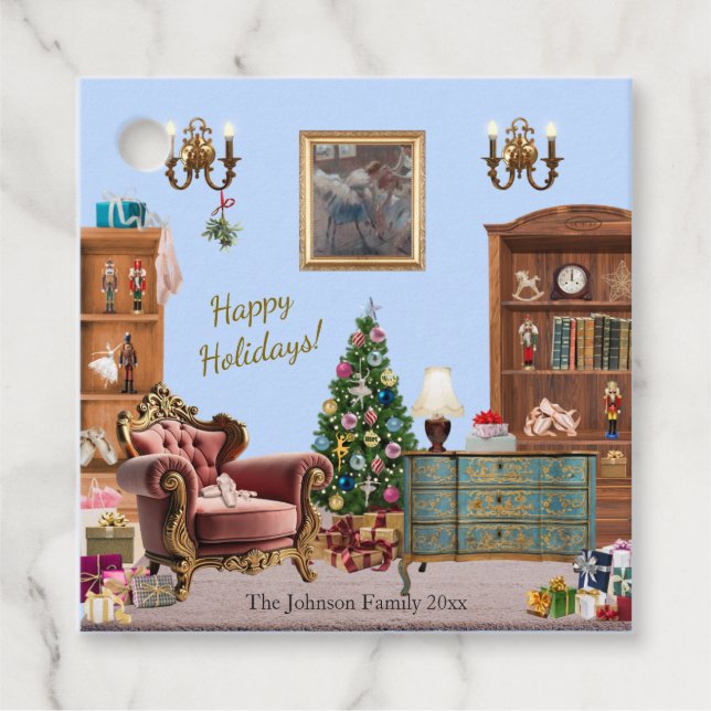 Ode an die Nutcracker Ballet Blue Geschenkanhänger (Vorderseite)
