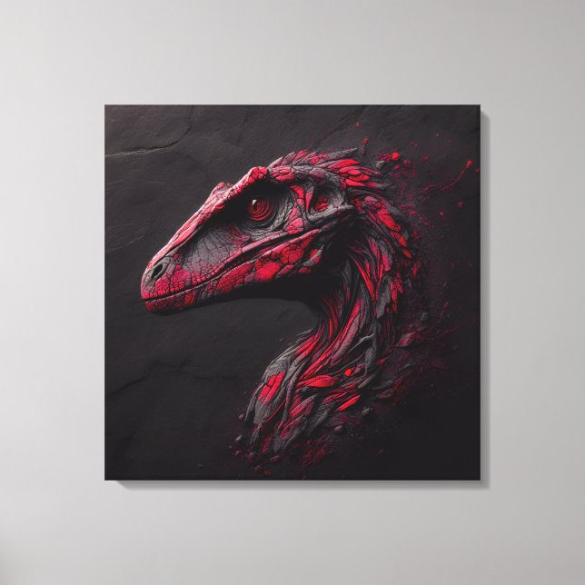 Ode an die prähistorische - das Genie der KI Leinwanddruck (Vorderseite)