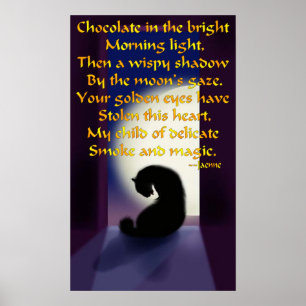 Ode an eine schwarze Katze Poster
