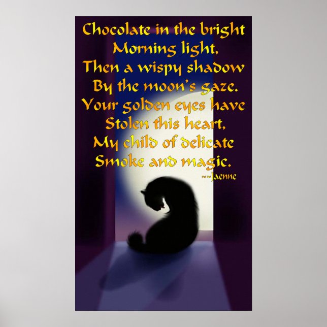 Ode an eine schwarze Katze Poster (Vorne)