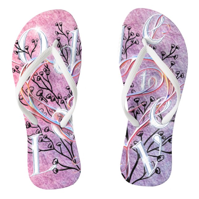 Ode an Liebe Flip Flops von Poet Adiela Akoo (Fußbett)