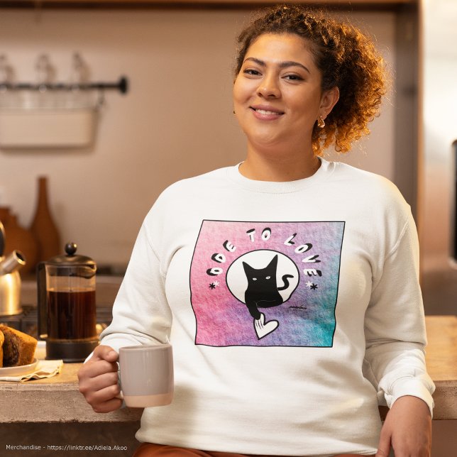 Ode an Liebe Kat T - Shirt von Poet Adiela Akoo (Ode to Love Cat Sweatshirt by Poet Adiela Akoo. Love it? BUY it! Browse the collection 4 more gifts)