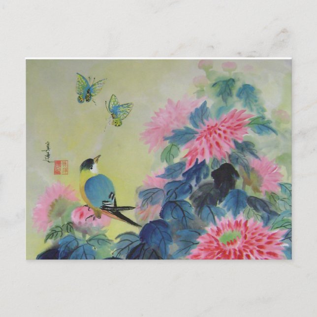 Ode bis Frühling Postkarte (Vorderseite)