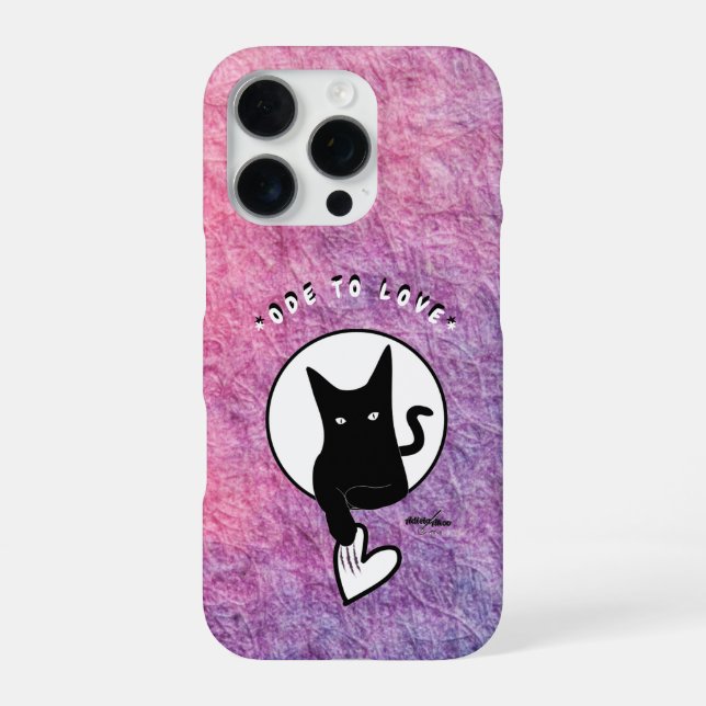 Ode to Liebe Cat Phone Cases von Adiela Akoo iPhone Hülle (Rückseite)