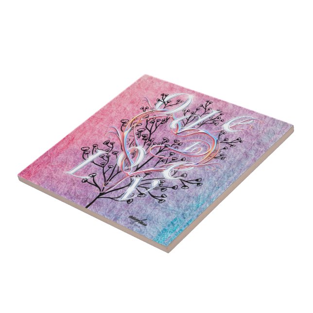 Ode to Liebe Keramik Tile von Poet Adiela Akoo Fliese (Seite)