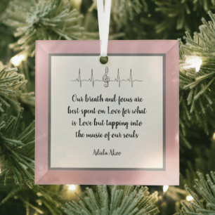 Ode to Liebe Ornament by Poet Adiela Akoo Aus Glas