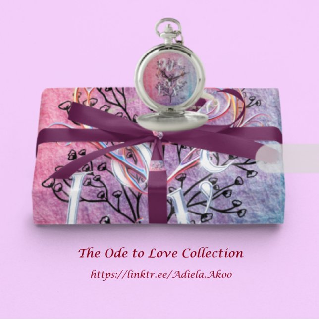 Ode to Liebe Wrapping Paper von Poet Adiela Akoo Geschenkpapier Set (Von Creator hochgeladen)